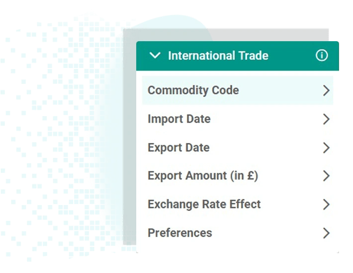 International trade database