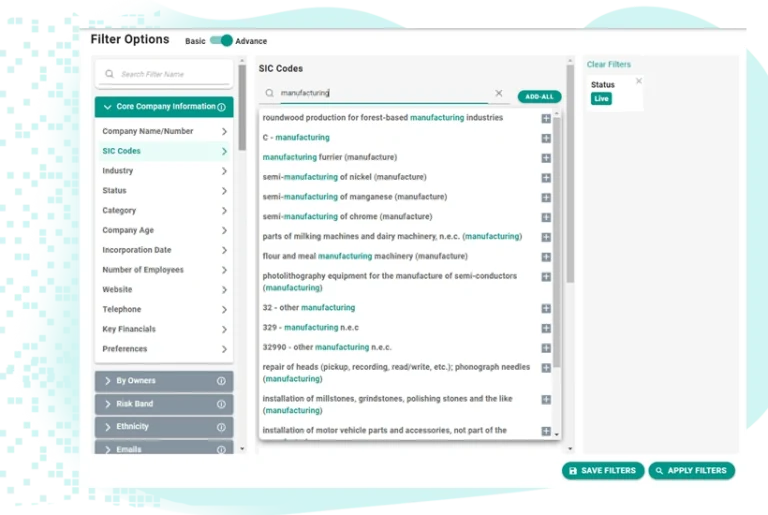 Advanced search capabilities