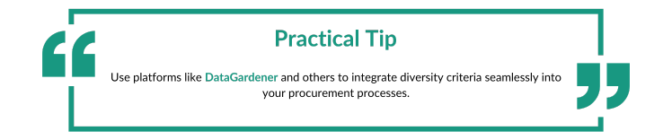 Practical Tip of Integrating Diversity into Procurement Processes