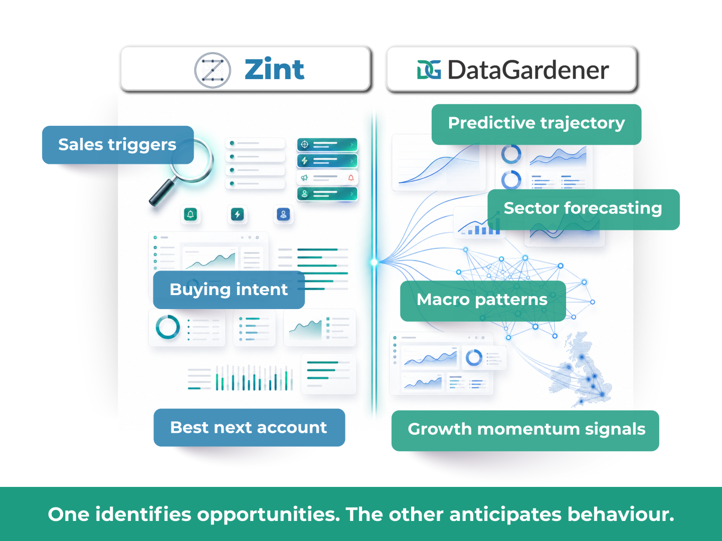 DataGardener vs Zint predictive intelligence framework compariosn