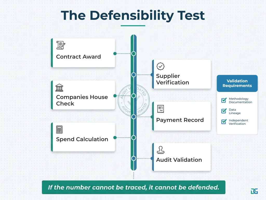 SME procurement spend target defensability test