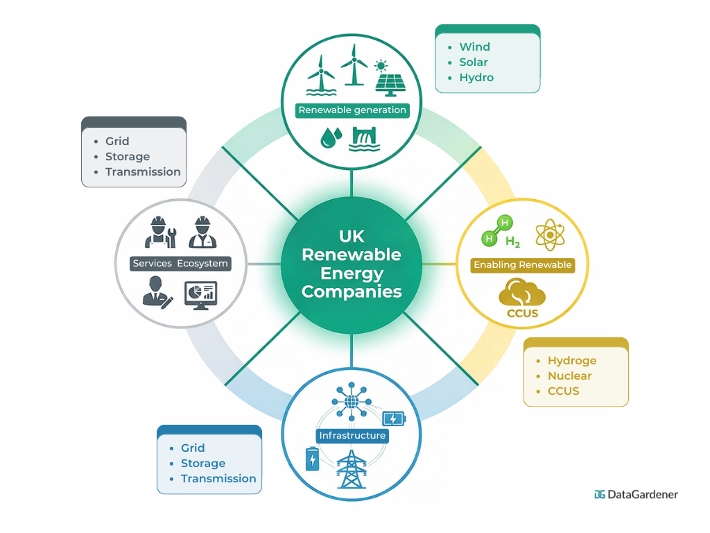 UK Renewable Energy Companies ecosystem
