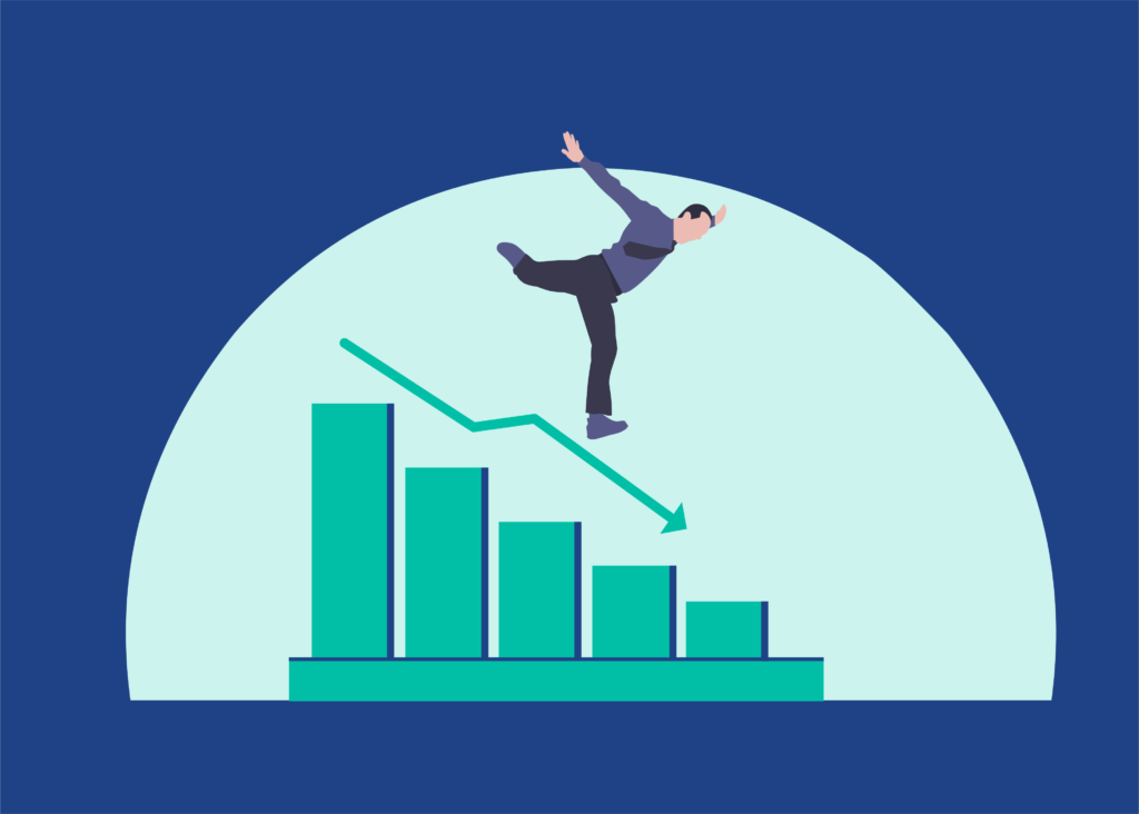 Falling margins and profit losses in a business