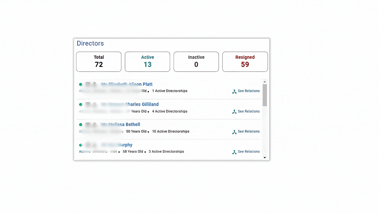 Director shareholder information
